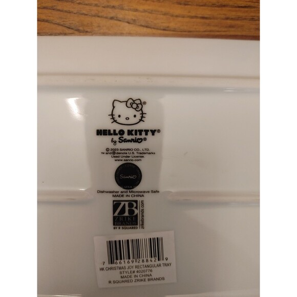 HELLO KITTY Ceramic Christmas Themed Serving Tray Platter for Gingerbread & more - Picture 4 of 4